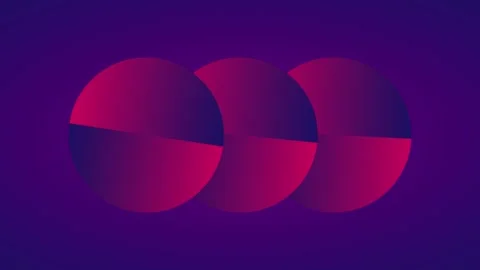 Purple red neon light with reflection on sphere, gradient animated Stock Footage 283533292