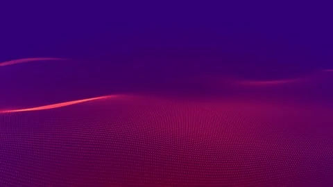 Purple Red Particle Grid Wave, Glowing Dot Terrain Motion, Cyber Data Surfa.. Stock-Footage 333197782