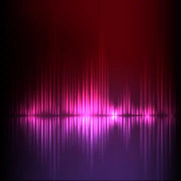 Purple-red wave abstract equalizer background. Stock Illustration