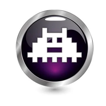 Purple retro icon Stock Illustration