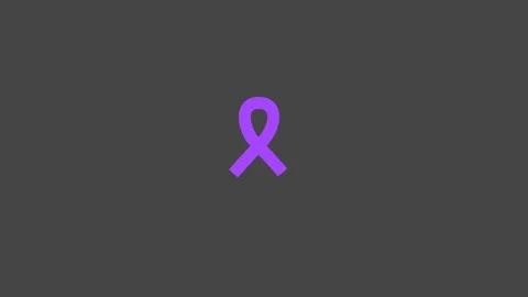Purple ribbon on gray background simple flat motion graphics animation Stock Footage 101843213
