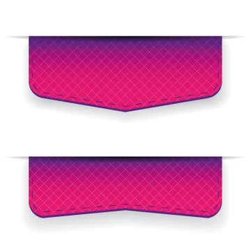 Purple ribbon set vector Stock Illustration