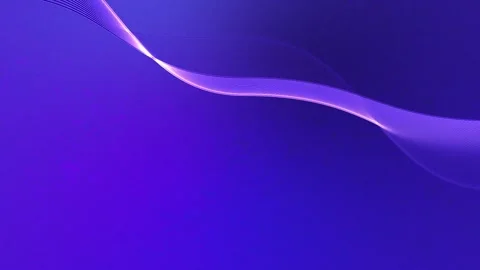 Purple ribbon wave on violet gradient background, futuristic seamless loop video Stock-Footage 340499292
