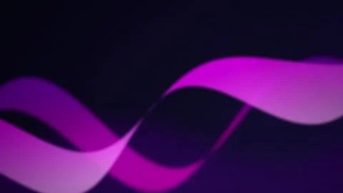 Purple ribbon waves flow smoothly in a seamless loop 스톡 동영상 343115245