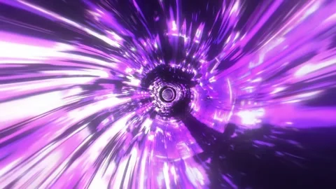 Purple Ring Tunnel VJ Loop Stock Footage 329998451
