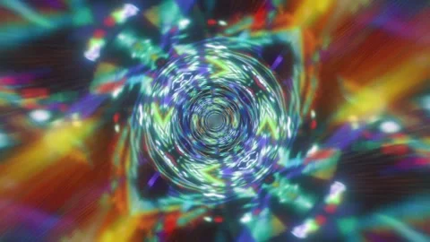 Purple Ring Tunnel VJ Loop Stockbeeldmateriaal 330008926