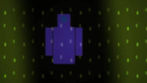 Purple robot on black background with green dots. Stock Footage 336255403