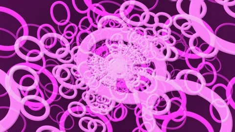 Purple Rotation Lots of Circle Video stock 100458163