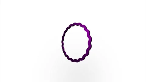Purple round frame icon flipping, rotation. Elegant 3d realistic light render Stock Footage 159825228