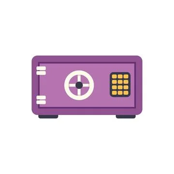 Purple safe providing security for valuable items Иллюстрация
