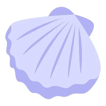 Purple scallop seashell evoking tranquil ocean memories Stock Illustration