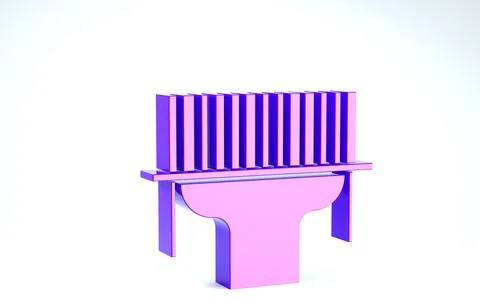 Purple Scanner scanning bar code icon isolated on white background. Barcode l Stock-Illustration