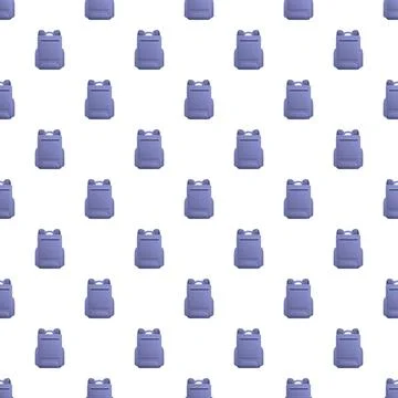 Purple school backpack seamless pattern for education concept Stock Illustration