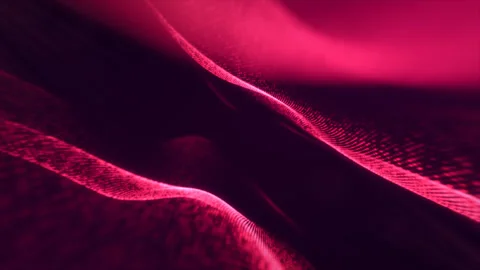 Purple sci-fi animated wavy shape background with glowing particles, space de Stock Footage 248815856