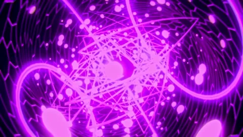 Purple Sci-Fi Ring Flow Abstract Energy Wave Wireframe Sphere Seamless VJ Loop 스톡 동영상 334225475