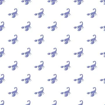 Purple scorpions creating a seamless pattern design Illustrazione stock