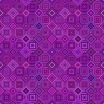 Purple seamless diagonal square pattern - vector tiled mosaic background Stock Illustration