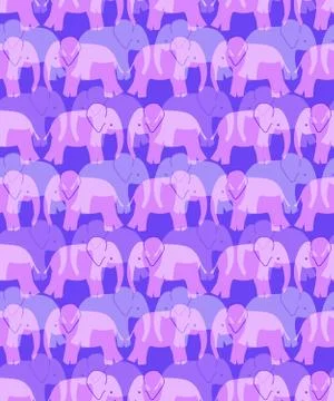 Purple Seamless Elephant Background イラスト素材