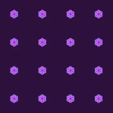 Purple Seamless Pattern with Lilac Roses. Vector Stock Illustration