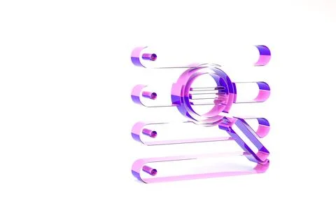 Purple Search in a browser window icon isolated on white background. Minimali Ilustración de archivo