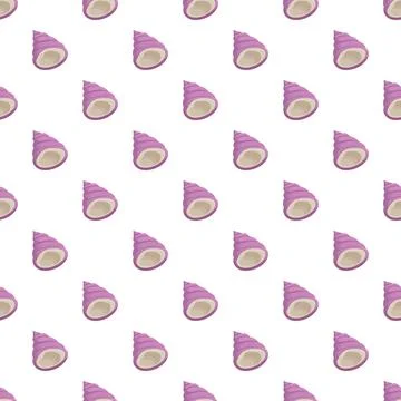 Purple seashell elements creating a seamless pattern underwater イラスト素材
