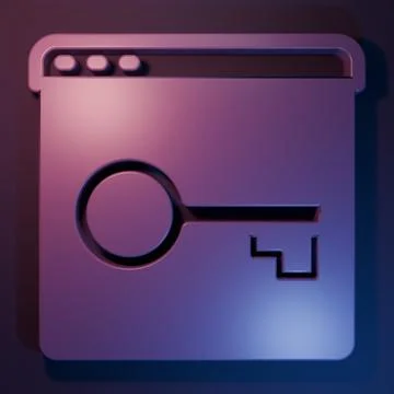 Purple Secure your site with HTTPS, SSL icon isolated on purple-blue backgr.. Ilustración de archivo