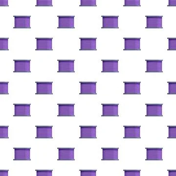 Purple sewing thread spools repeating seamless pattern イラスト素材