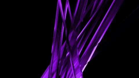 Purple shards of light exploding on a black background Stock Photos