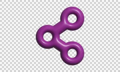 Purple share icon on white background. Social media network symbol for digi.. Stock Illustration