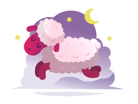 Purple sheep Stock Illustration