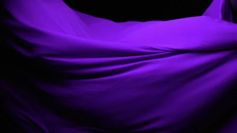 Purple Sheet Blowing in the Wind in Slow Motion Stock Footage 270406180
