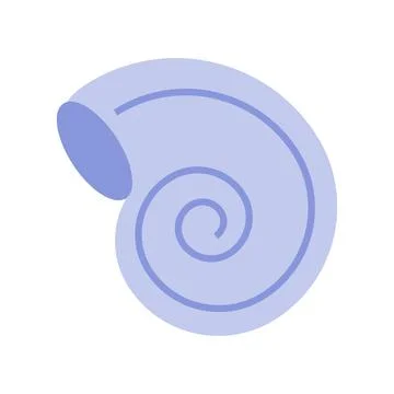 Purple shell on a white background for use in website design Stock Illustration