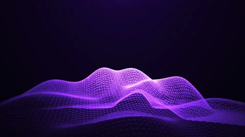 Purple Shine Loopable Abstract Triangular Waves Rotation Stock Footage 87536599
