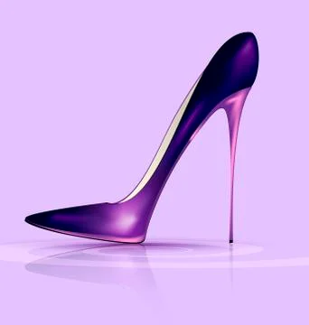Purple shoe Stock Illustration
