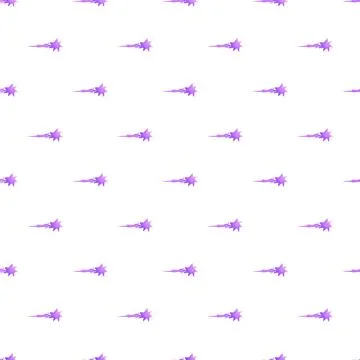 Purple shooting star pattern moving across white background Stockillustratie