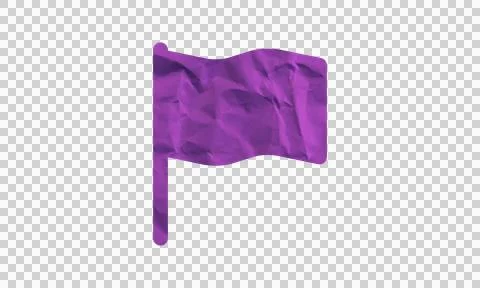 Purple silk scarf draped elegantly over white background for fashion design Stock Illustration