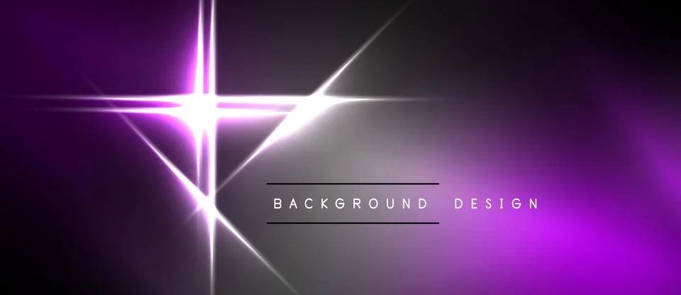 Purple, silver light streaks create abstract background. Gradient effect adds Stock Illustration