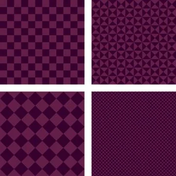 Purple simple geometric shape wallpaper set 库存插图