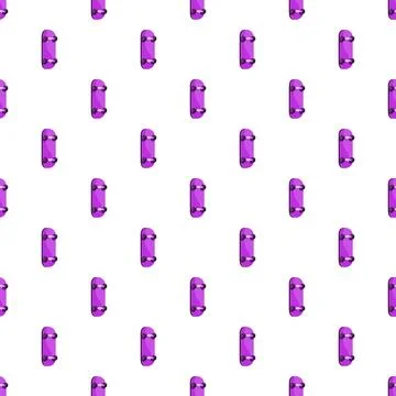 Purple skateboard pattern repeated on white background 스톡 일러스트