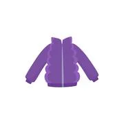 Purple ski jacket down parka for a child kid Vector Image