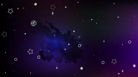 Purple sky background with flares and stars in 4k video. Stock-Footage 155223853