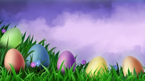 Purple Sky Easter Stock Footage 47213558