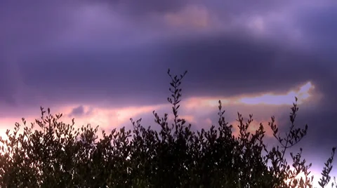 Purple sky Stock-Footage 34366435