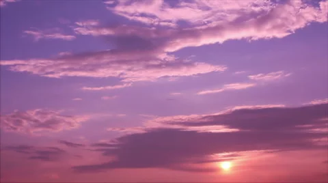 Purple sky sunset Stockbeeldmateriaal 64915175