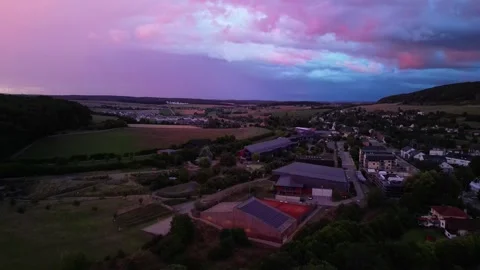 Purple sky sunset Stock Footage 247129337