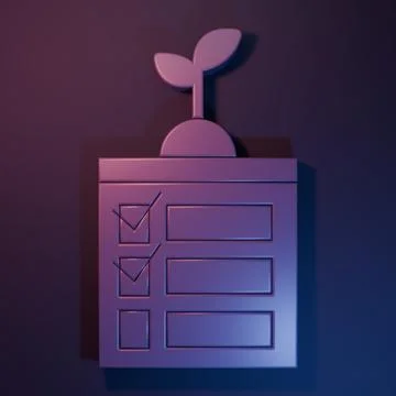 Purple Smart farming technology - timer farm automation system in app icon .. 스톡 일러스트