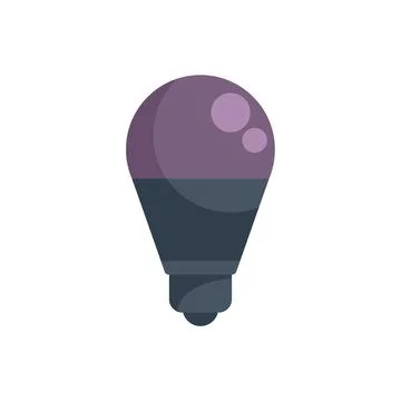 Purple smart light bulb shining with energy efficient technology Stock Illustration