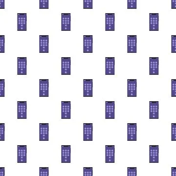 Purple smartphone keypad pattern creating a seamless background 스톡 일러스트