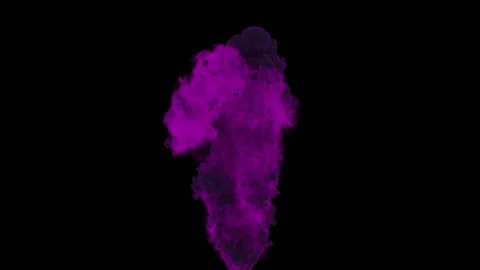 Purple smoke 01 black bg prores 4444 Stock Footage 171539956