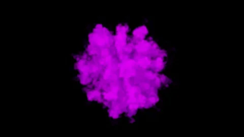 Purple smoke ball explosion with alpha channel Stock Footage 255010264